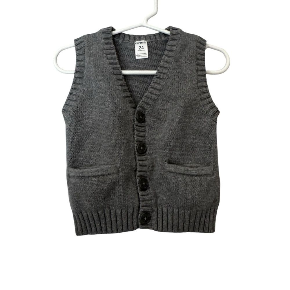 Carter's Gray Knit Sweater Vest